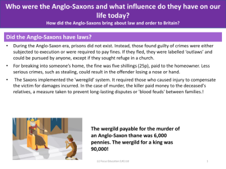 Did the Anglo-Saxons have laws? - Anglo-Saxons - Year 5