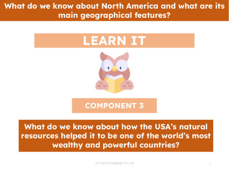 What do we know about how the USA's natural resources helped it to be one of the world's most wealthy and powerful countries?  - Presentation