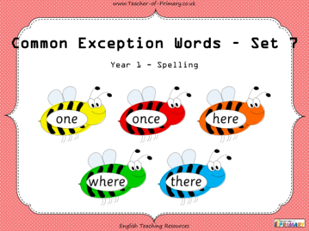 Common Exception Words - Set 7 - PowerPoint