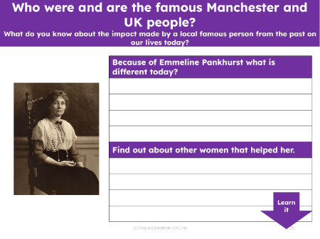 Emmeline Pankhurst's impact - Worksheet
