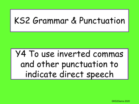 Punctuation of Direct Speech Presentation