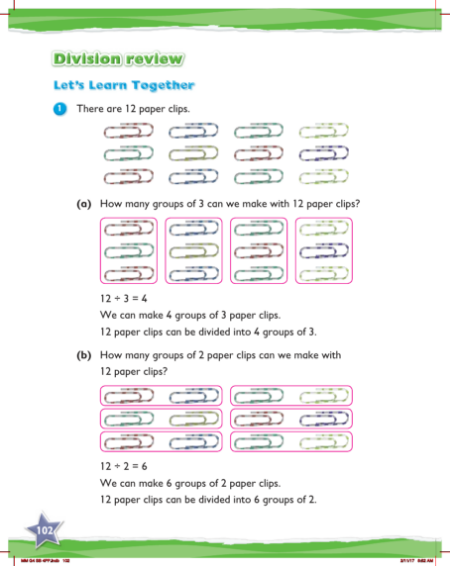 Max Maths, Year 4, Learn together, Division review (1)