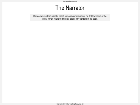 Introducing Our Narrator - Worksheet