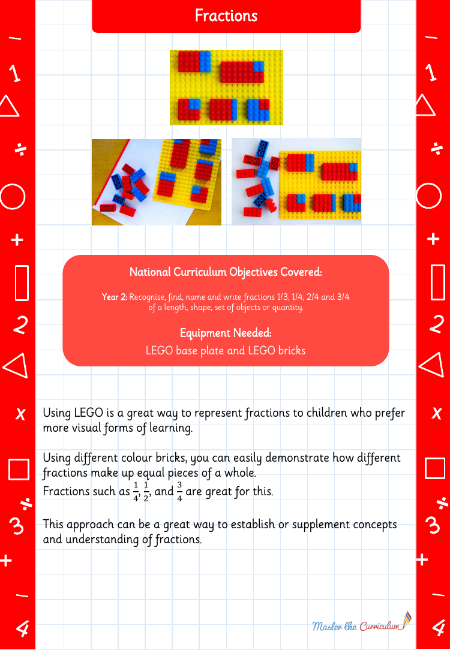 Fractions - Lego bricks - Practical Maths Activity