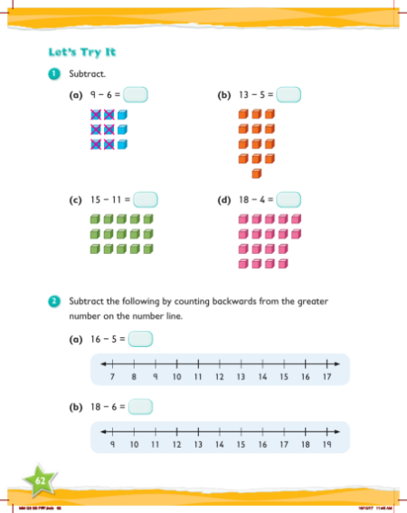 Try it, Review of subtraction facts and mental subtraction (1)