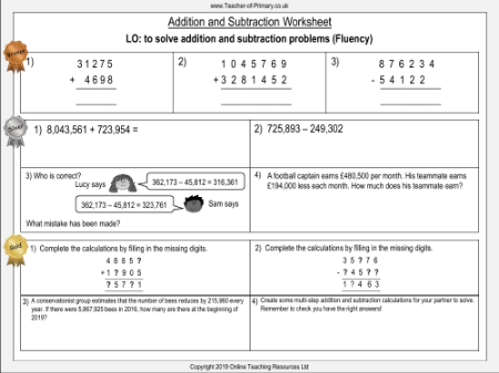 The Four Operations - Worksheet