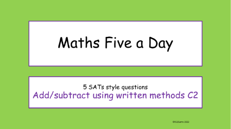 Calculations - Add subtract using written methods