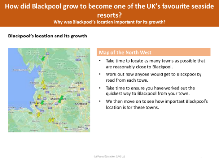 Blackpool's location and its growth - Year 5