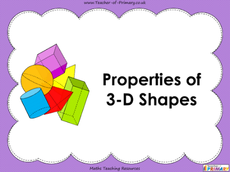 Describing 3-D Shapes - Worksheet