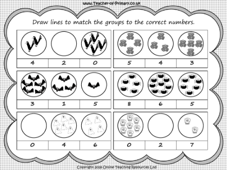 Halloween Counting Objects - Worksheet
