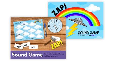 Play A Sound Game ‘Zap’ To Reinforce Three Letter Words (4-7 years)