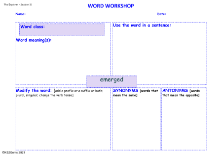 7. Word Workshop