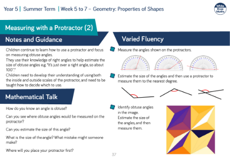 Measuring with a Protractor (2): Varied Fluency