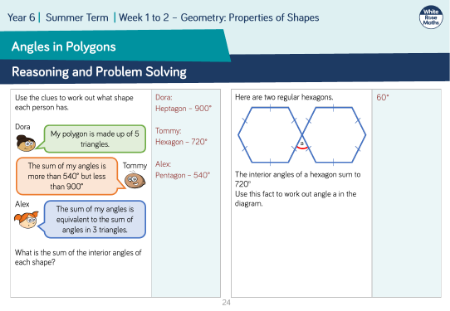 Angles in Polygons: Reasoning and Problem Solving