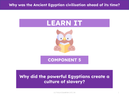 Why did the powerful Egyptians create a culture of slavery? - Presentation