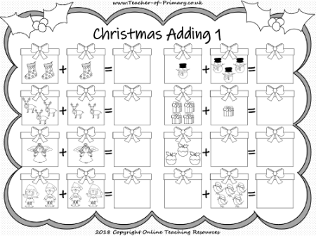 Christmas Adding and Taking Away - Worksheet