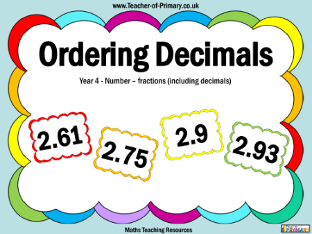 Ordering Decimals - PowerPoint
