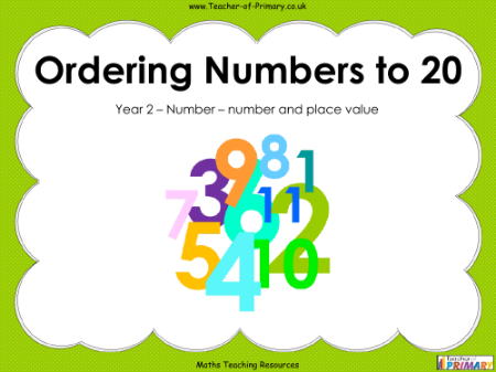 Ordering Numbers to 20 - PowerPoint