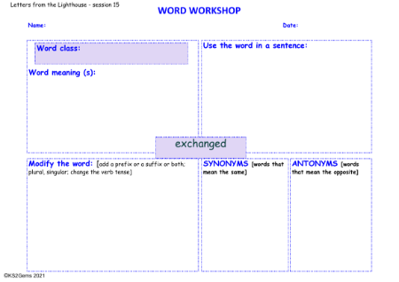 Letters from the Lighthouse - Session 15 - Word Workshop