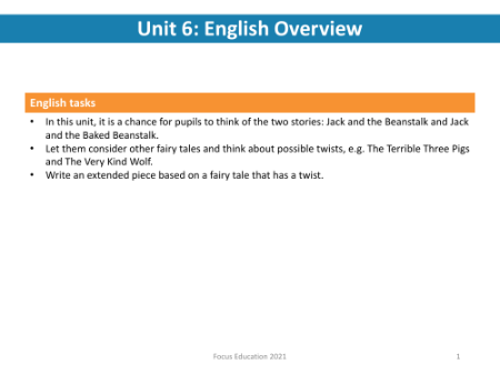 Jack and the Baked Beanstalk - Week 6 Teaching Slides