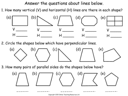 Lines - Worksheet