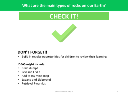 Check it! - Rocks and soil - Year 3
