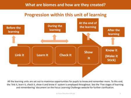 Progression pedagogy - Biomes - Year 4