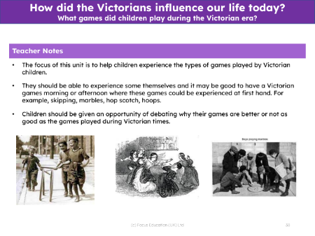 What games did children play during the Victorian era? - Teacher notes