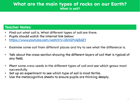 What is soil? - Teacher notes