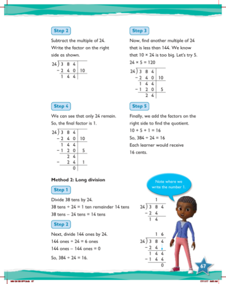 Learn together, Dividing 3-digit numbers by 2-digit numbers (2)
