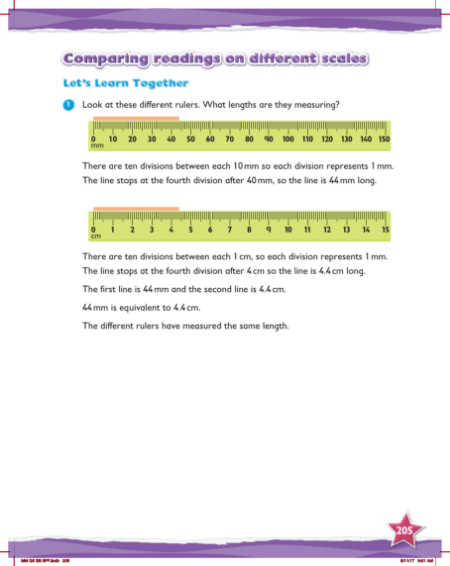 Max Maths, Year 5, Learn together, Comparing readings on different scales (1)