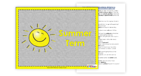 Spellings Dictation 4th Grade and 5th Grade - Summer Term