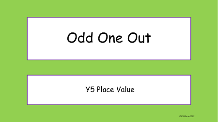 Place Value Odd one Out