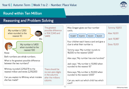 Round any number: Reasoning and Problem Solving