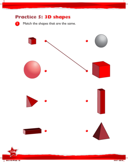 Max Maths, Year 1, Work Book, 3D shapes
