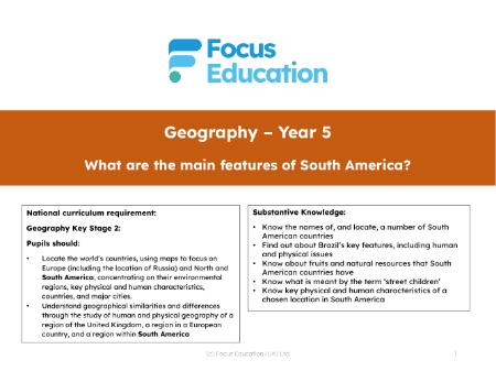 What are the names of and key features of South American countries? - Presentation