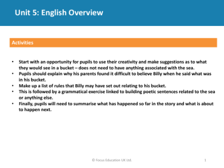 Billy's Bucket - Week 5 Teaching Slides