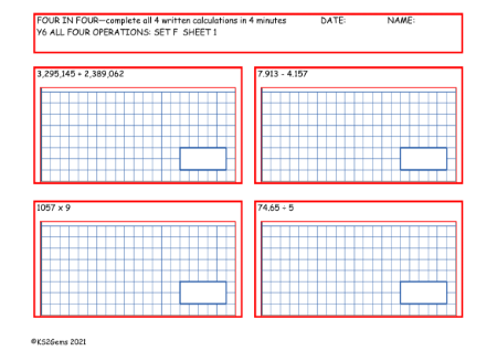 All Four Operations Set F