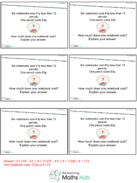 Use Their Knowledge of the Order of Operations to Carry Out Calculations Involving the Four Operations 3 - Reasoning