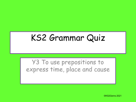 Preposition Quiz