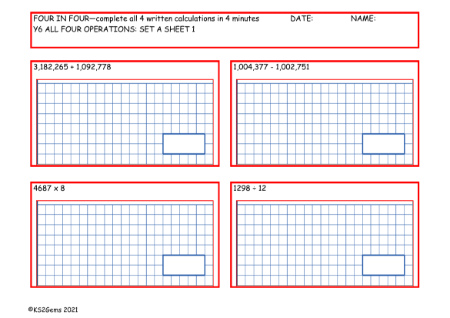 All Four Operations Set A