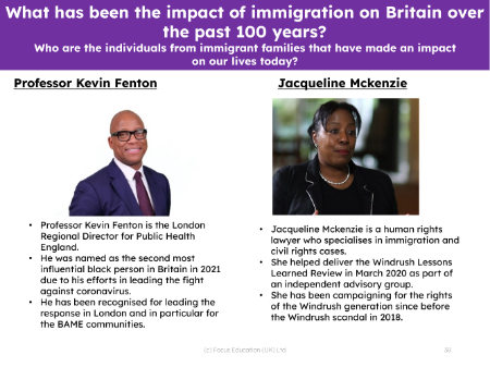 Professor Kevin Fenton and Jacqueline McKenzie - Info sheet