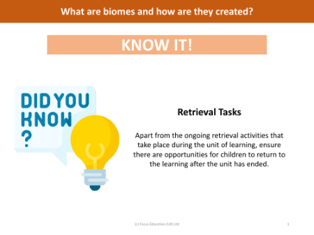 Know it! - Biomes - Year 4