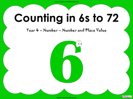 Counting in 6s to 72 - PowerPoint