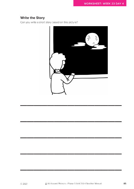 Write the Story activity - Worksheet