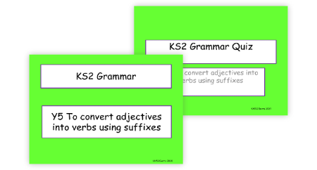 Converting Adjectives to Verbs by Adding Suffixes