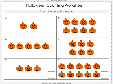 Halloween Counting - Worksheet