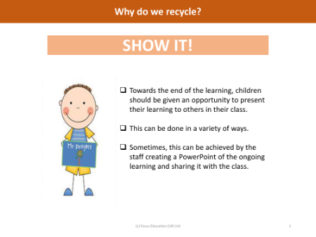 Show it! - Recycling - Year 1