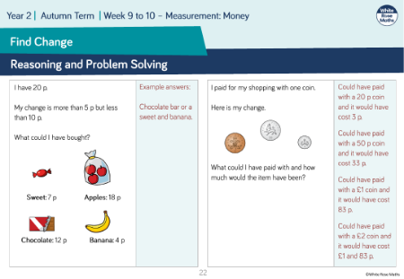 Find change: Reasoning and Problem Solving