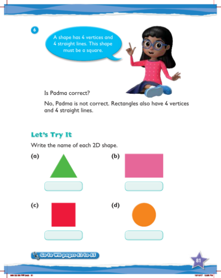 Max Maths, Year 2, Try it, 2D shapes